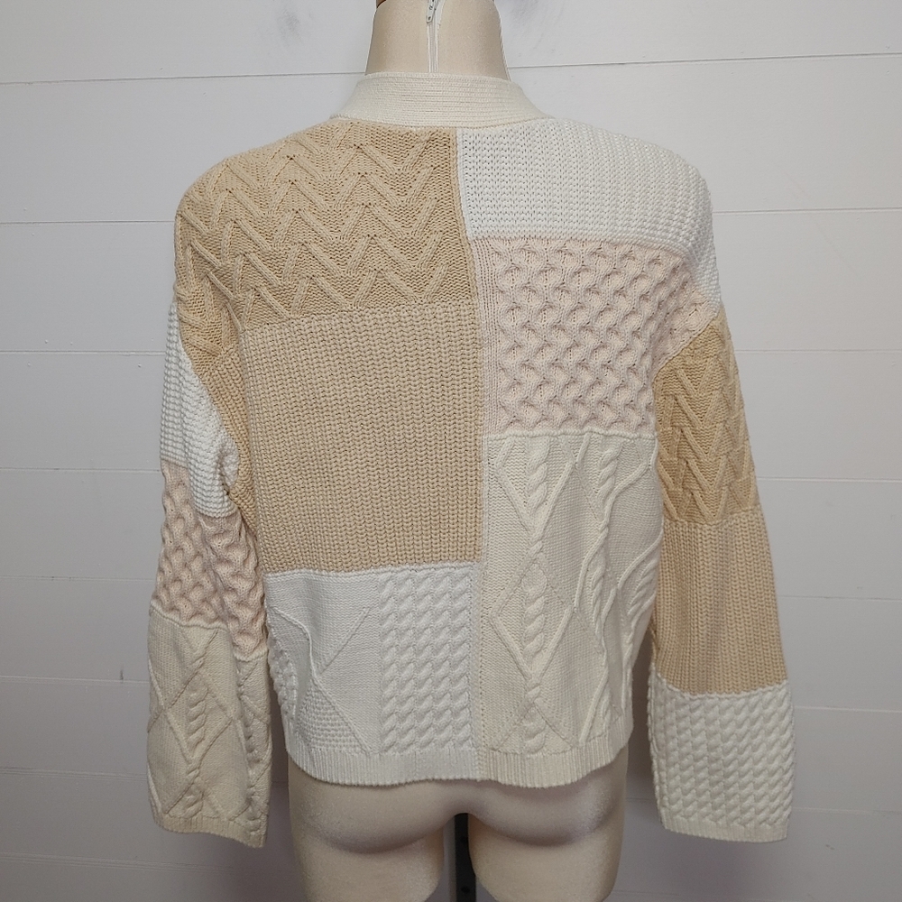 Rails Reese patchwork Cable knit cardigan size S - Picture 10 of 15